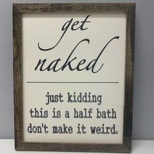 1/2 bath sign